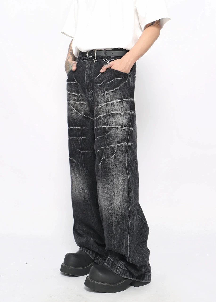 washed trendy lightning denim gm16122