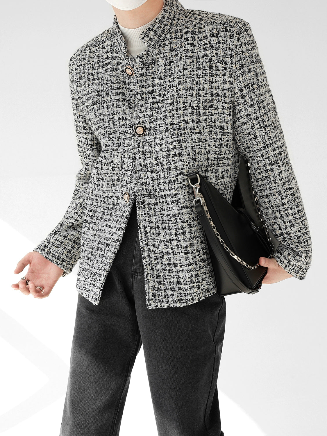 gray luxurious jackets gm15400