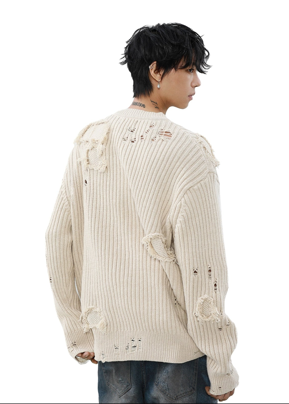 hole knit sweater gm16360