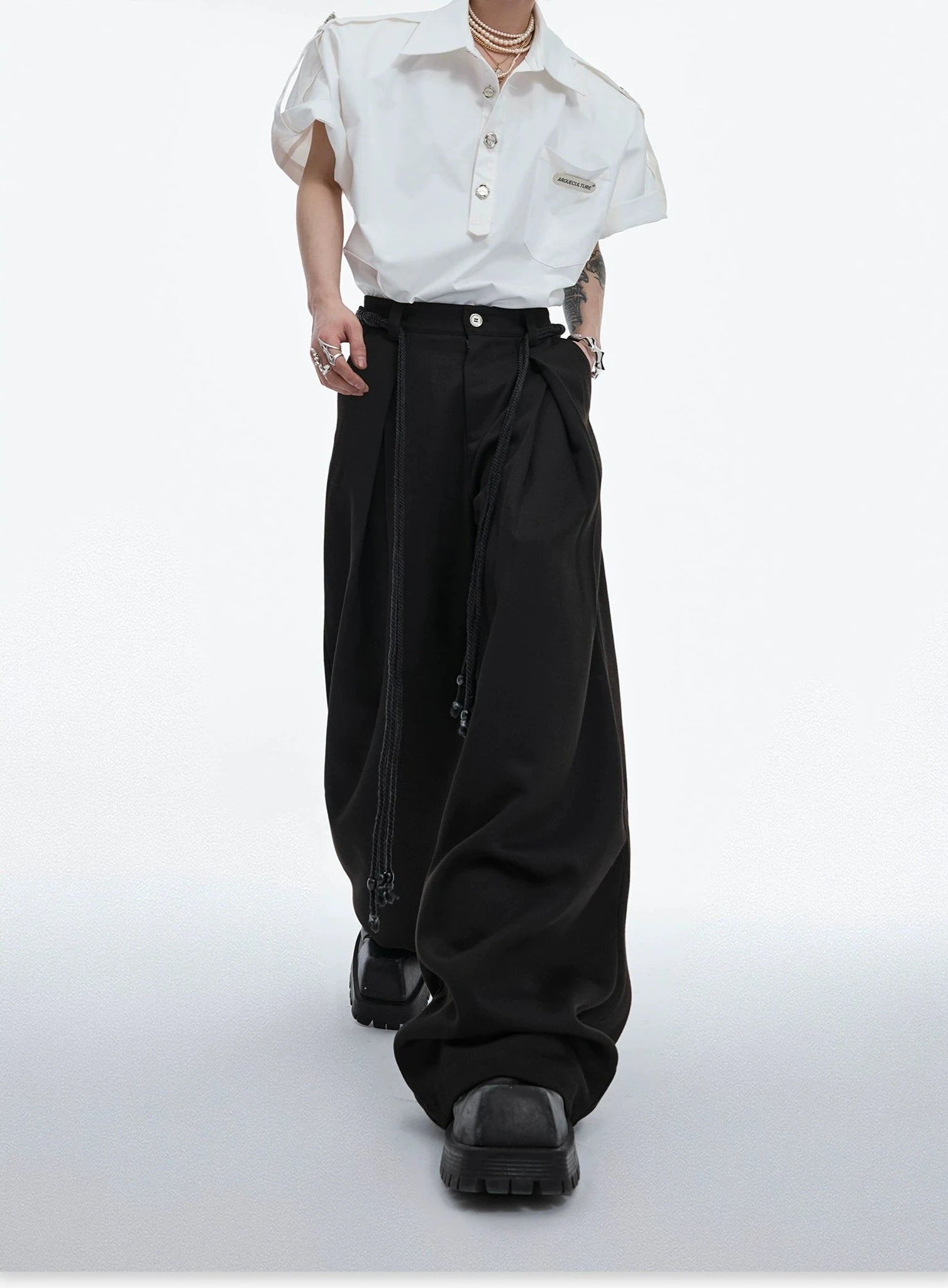 design three-dimensional twill casual pants gm15304