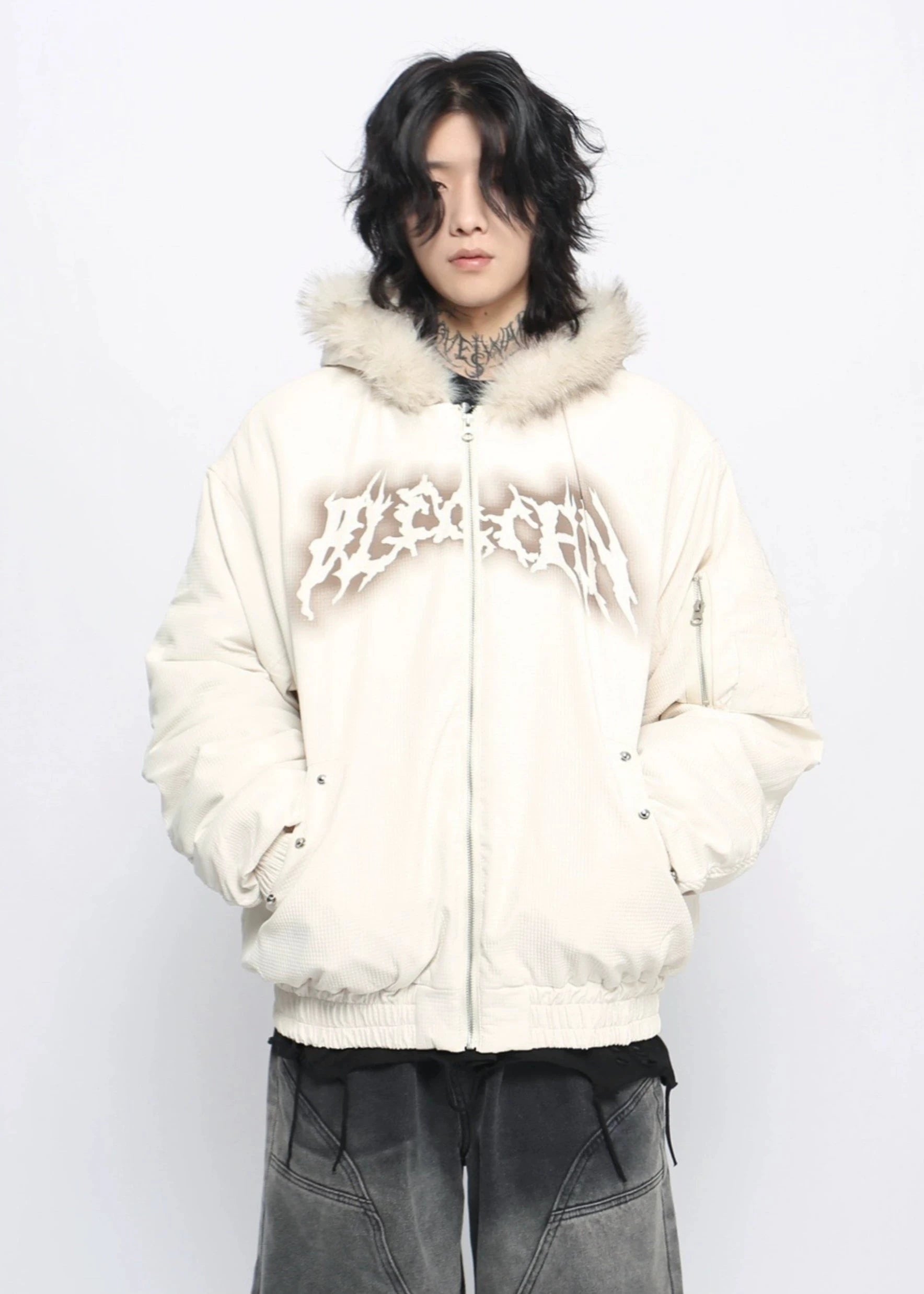 plush hooded jacket gm16338