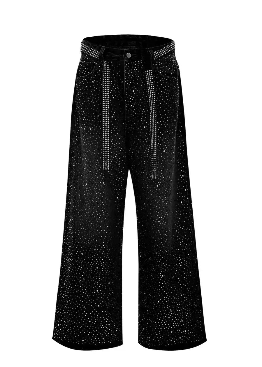 trend dots denim pants gm15920