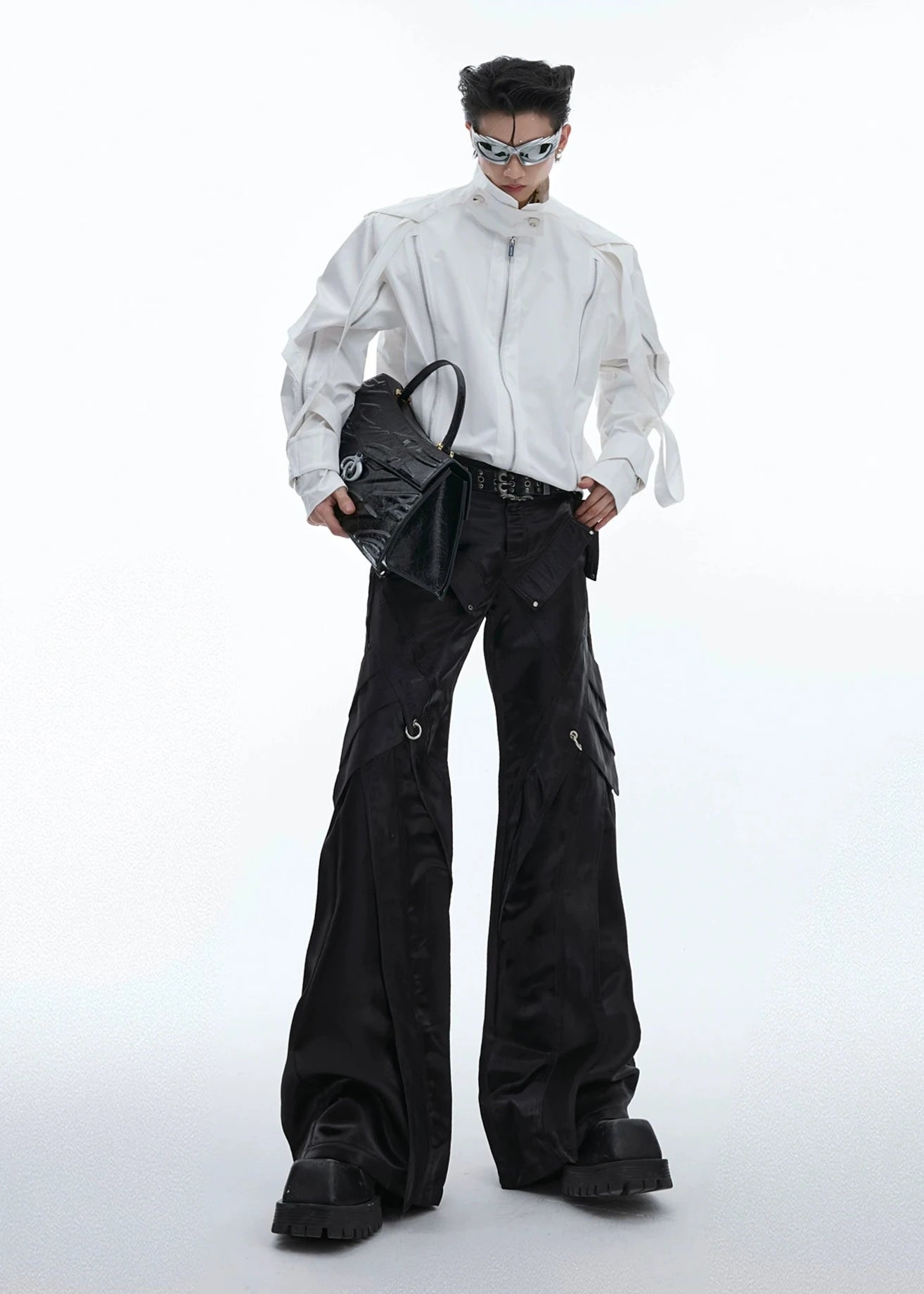 grossy metal leather pants gm16114