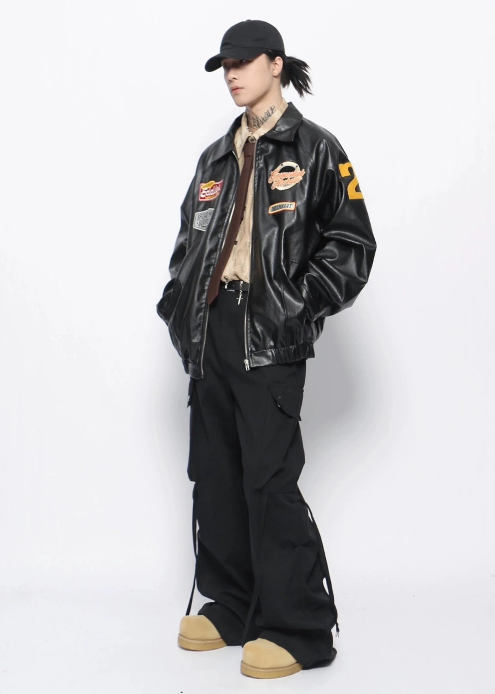 street motorcycle leather jacket gm16137