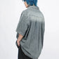 retro washed denim short-sleeved shirt gm15340