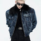 shoulder padded fur jacket gm16313