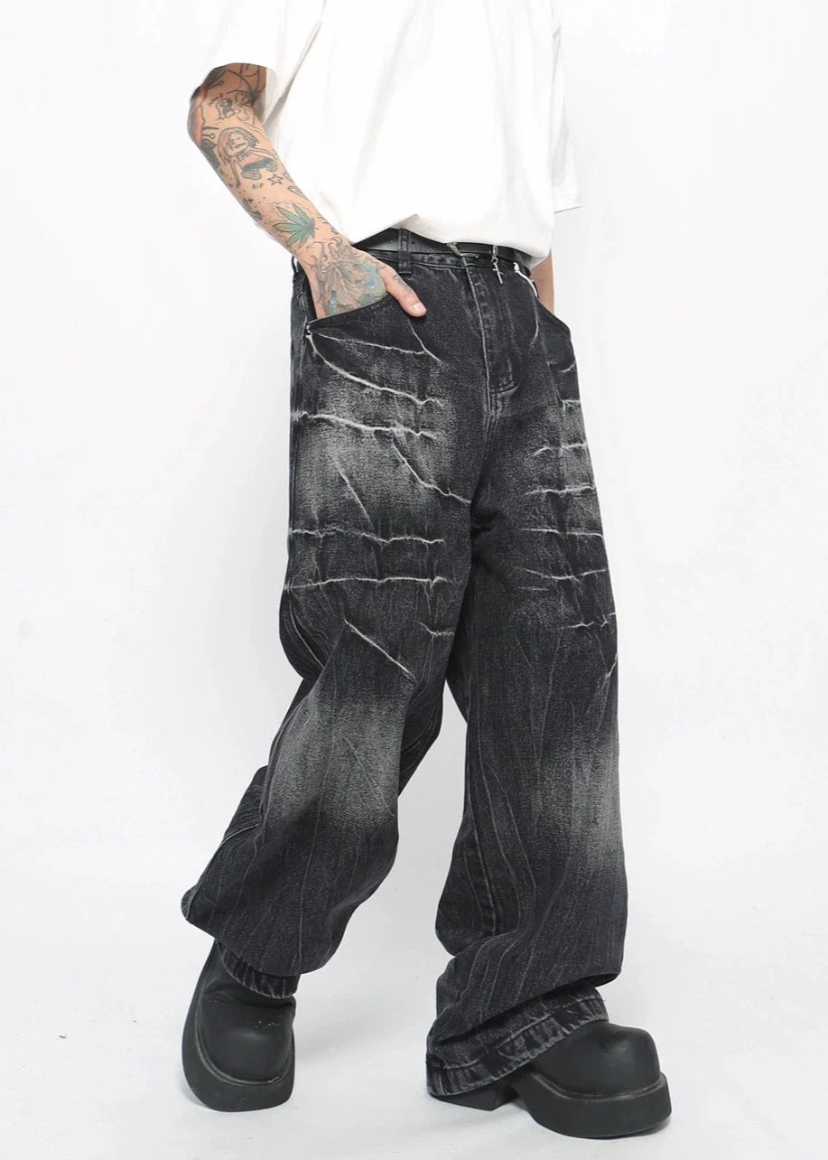 washed trendy lightning denim gm16122