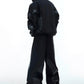 leather splicing plus velvet hoodie gm15989