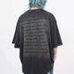 oversize back letter print T-shirt gm15323