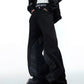 leather splicing plus velvet pants gm15988