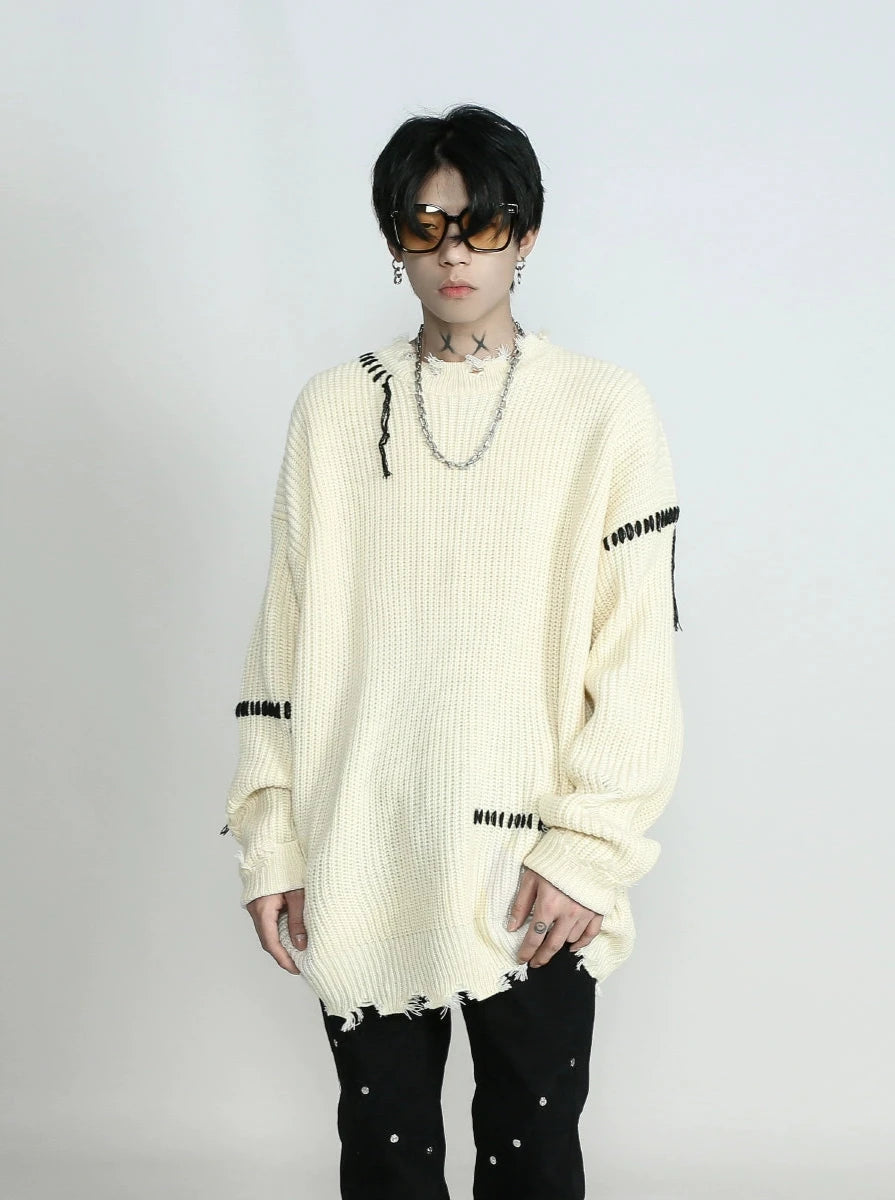 line damege knit gm15504