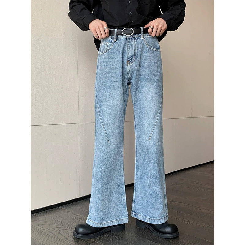 simple light blue bootcut denimgm15476