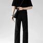 black micro-flared trousers gm15391