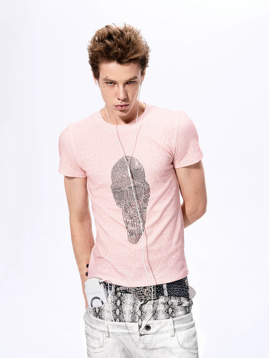 Feather Graphic Slim Tshirt gm16435