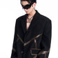 brown line suit jacket gm16209