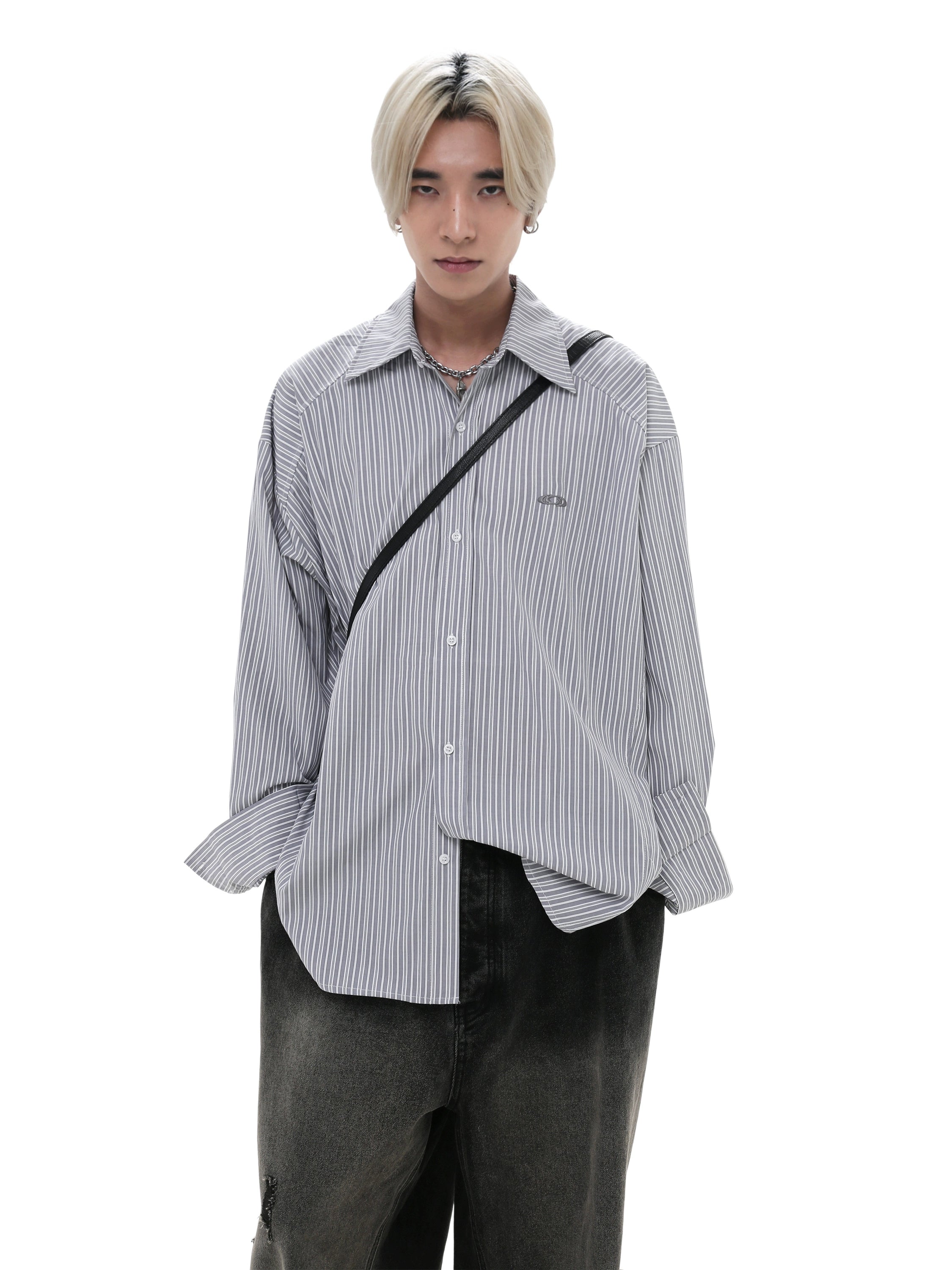 striped casual long-sleeved shirts gm15372