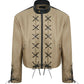 woven cross short leather jacketgm16305
