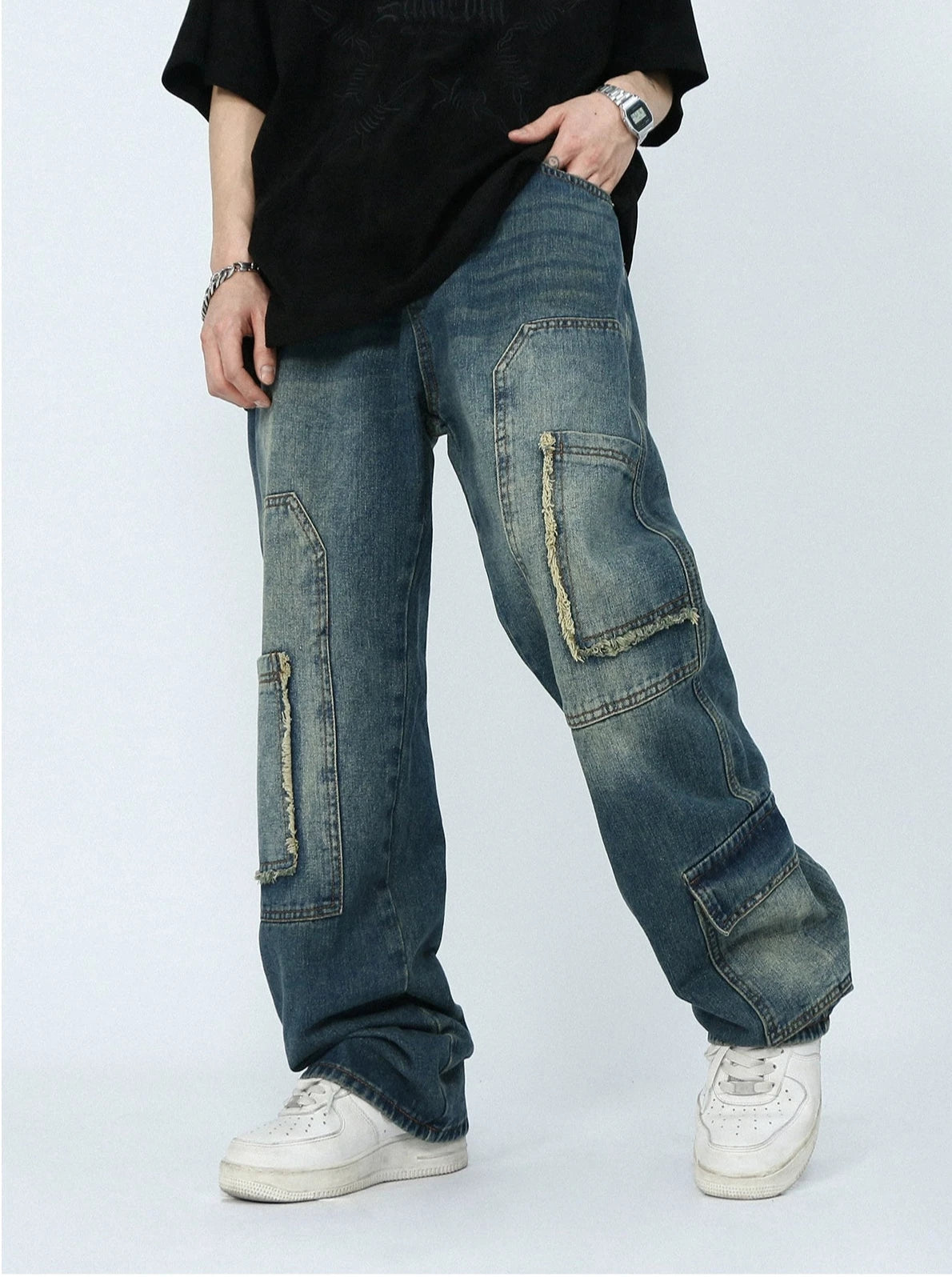 various pockets denim gm15515