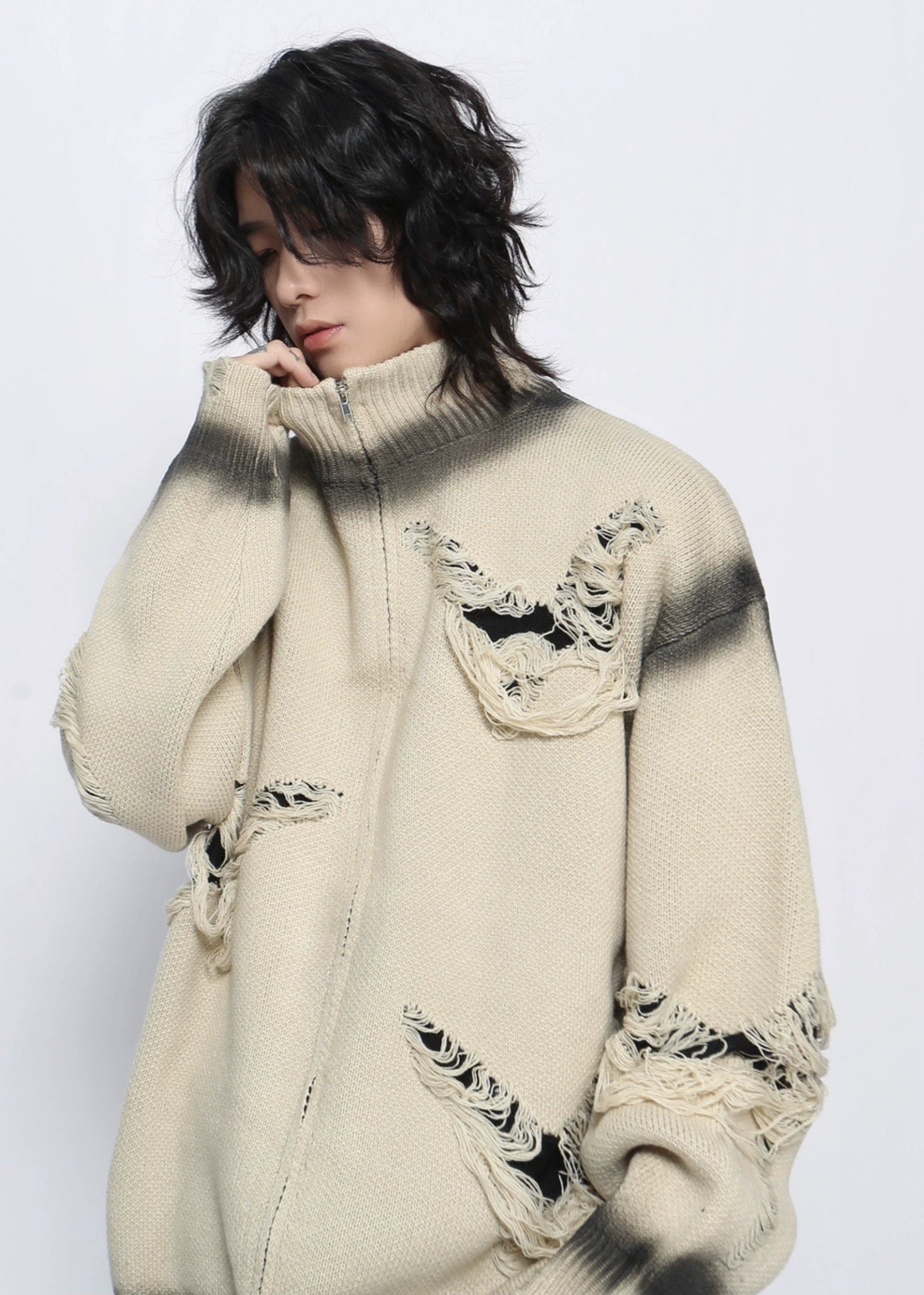 spray-painted knit gm16386