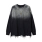washed hem cut long T-shirt gm16120