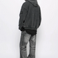 washed velvet hoodie gm16347