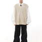 V-neck vest knit gm16073
