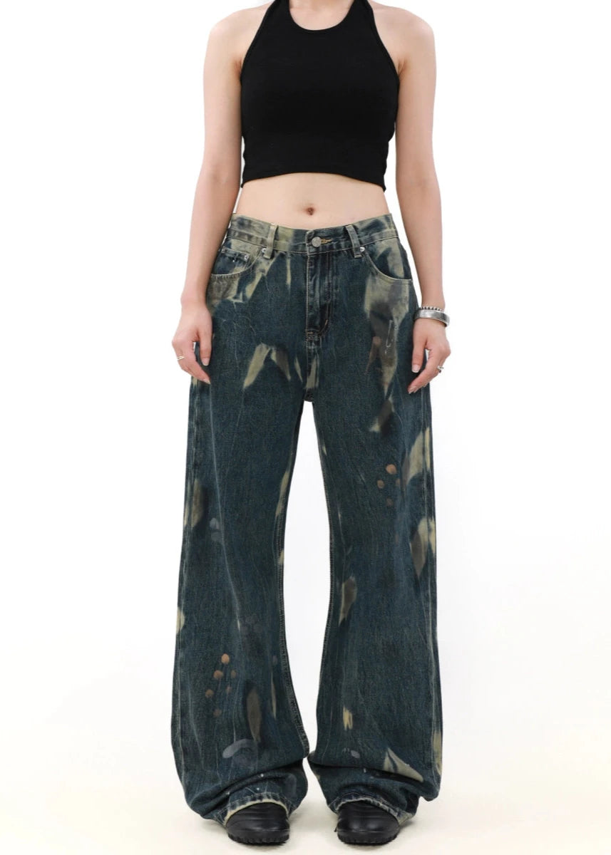 street washed tie-dye denim gm16071