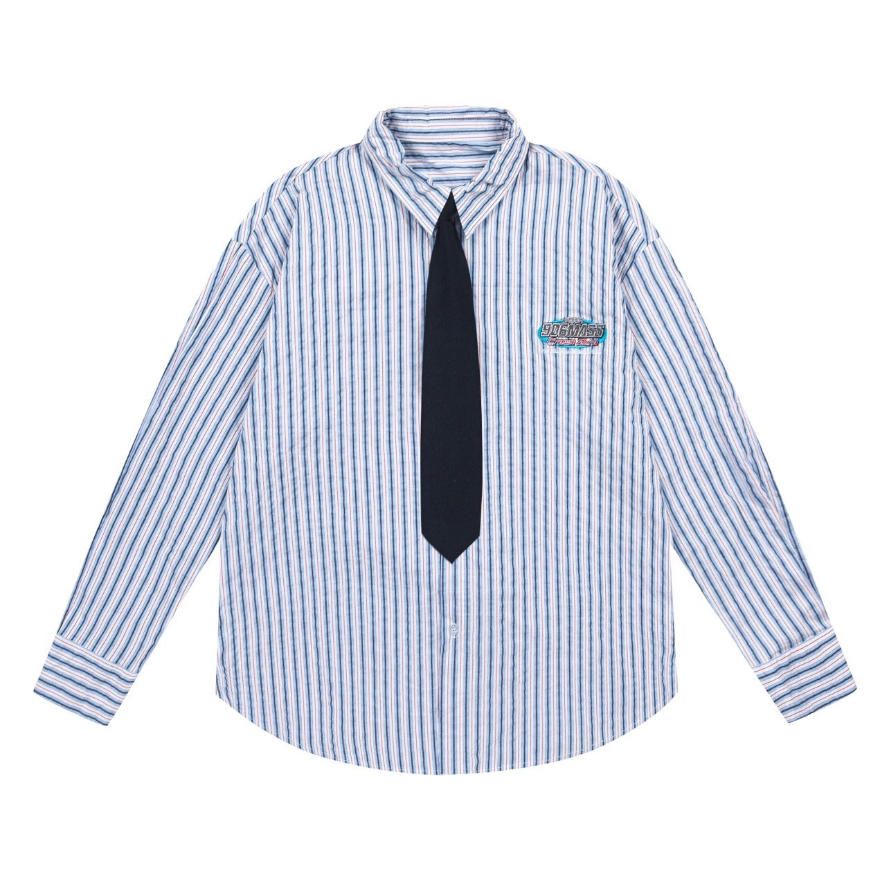 stripe tie blue shirt gm16117