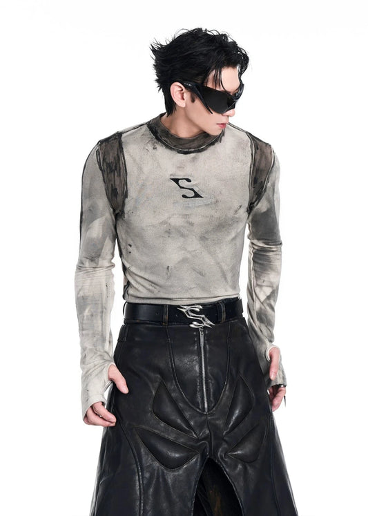 street graffiti tight-fitting  shirt gm16210