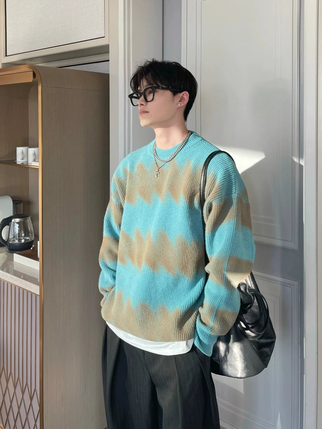 wave pattern sweater gm15601