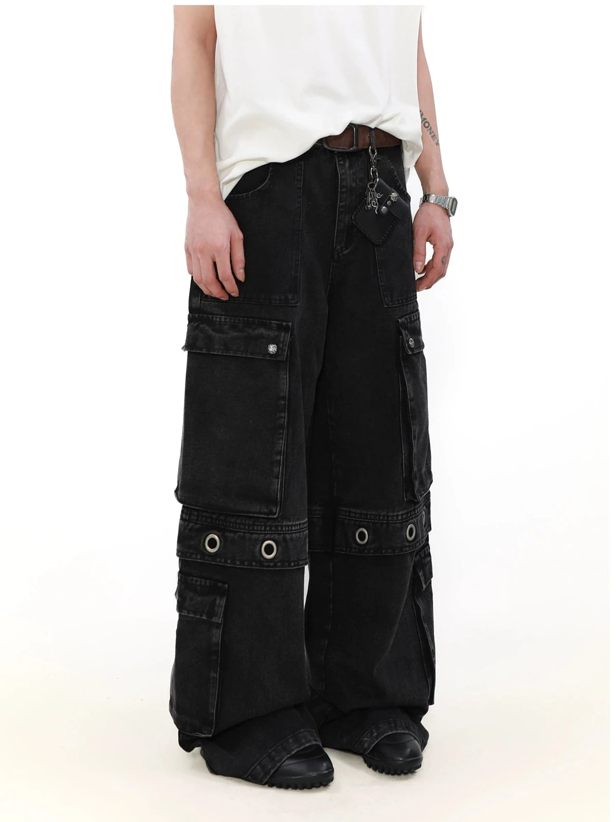 washed black denim gm15816