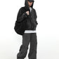 simple black washed hoodie gm15788
