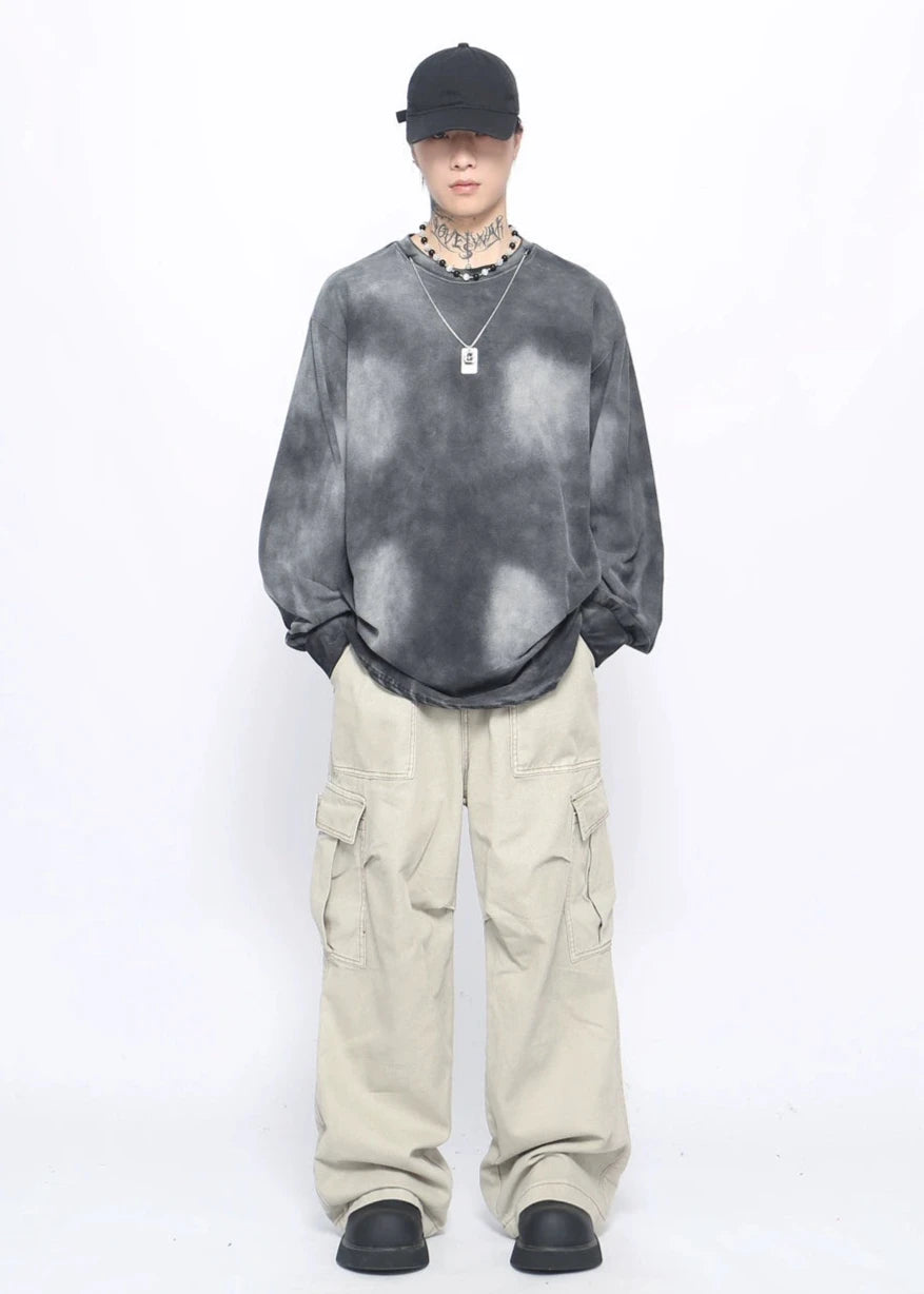 spray painted long T-shirt gm16121