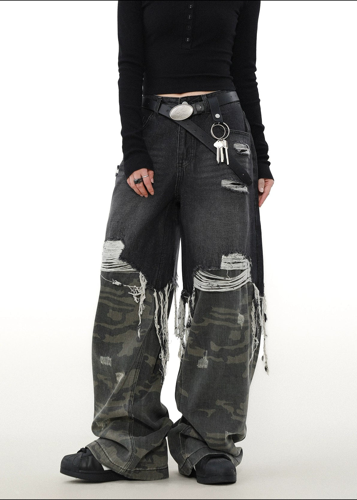 black street camouflage denim gm16371