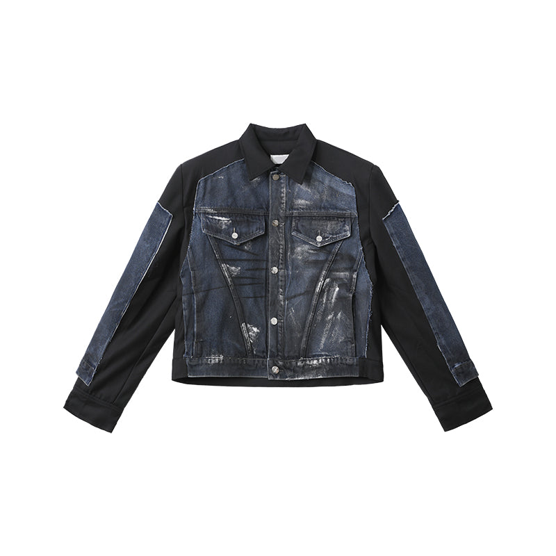 black and blue denim jacket gm16090