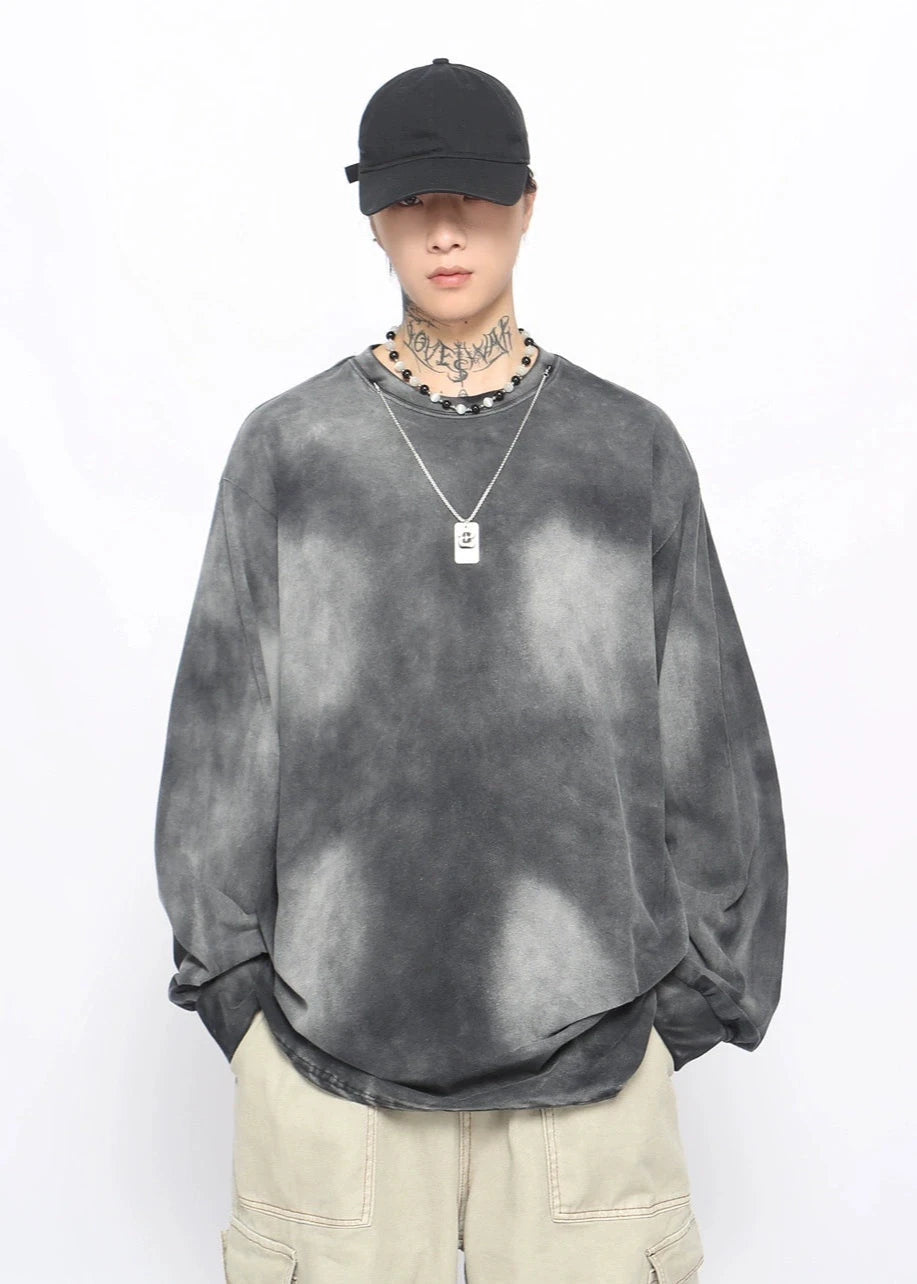 spray painted long T-shirt gm16121