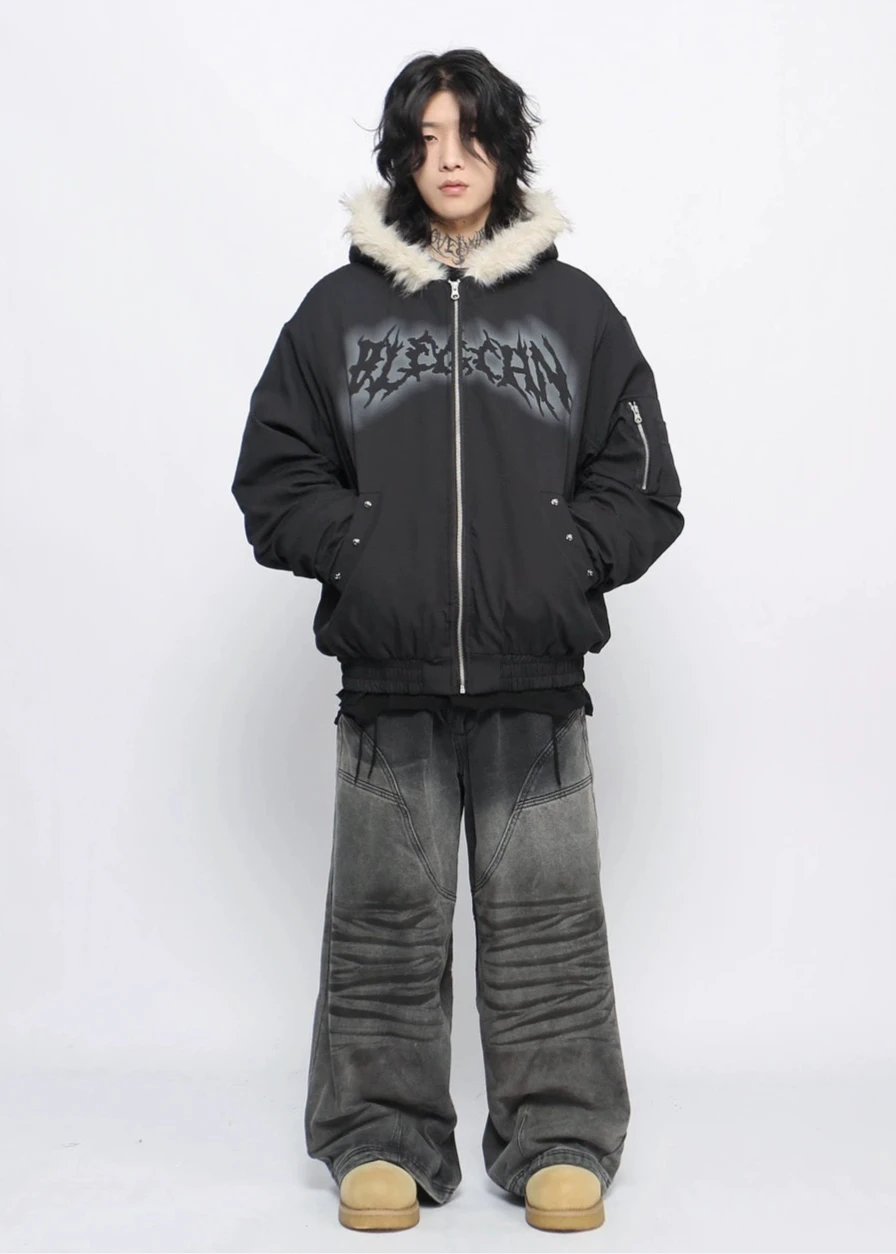 plush hooded jacket gm16338