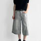 A-Line Wide Leg Cropped Denim gm16632