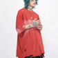 gradient hand cut holes short-sleeved T-shirt gm15322