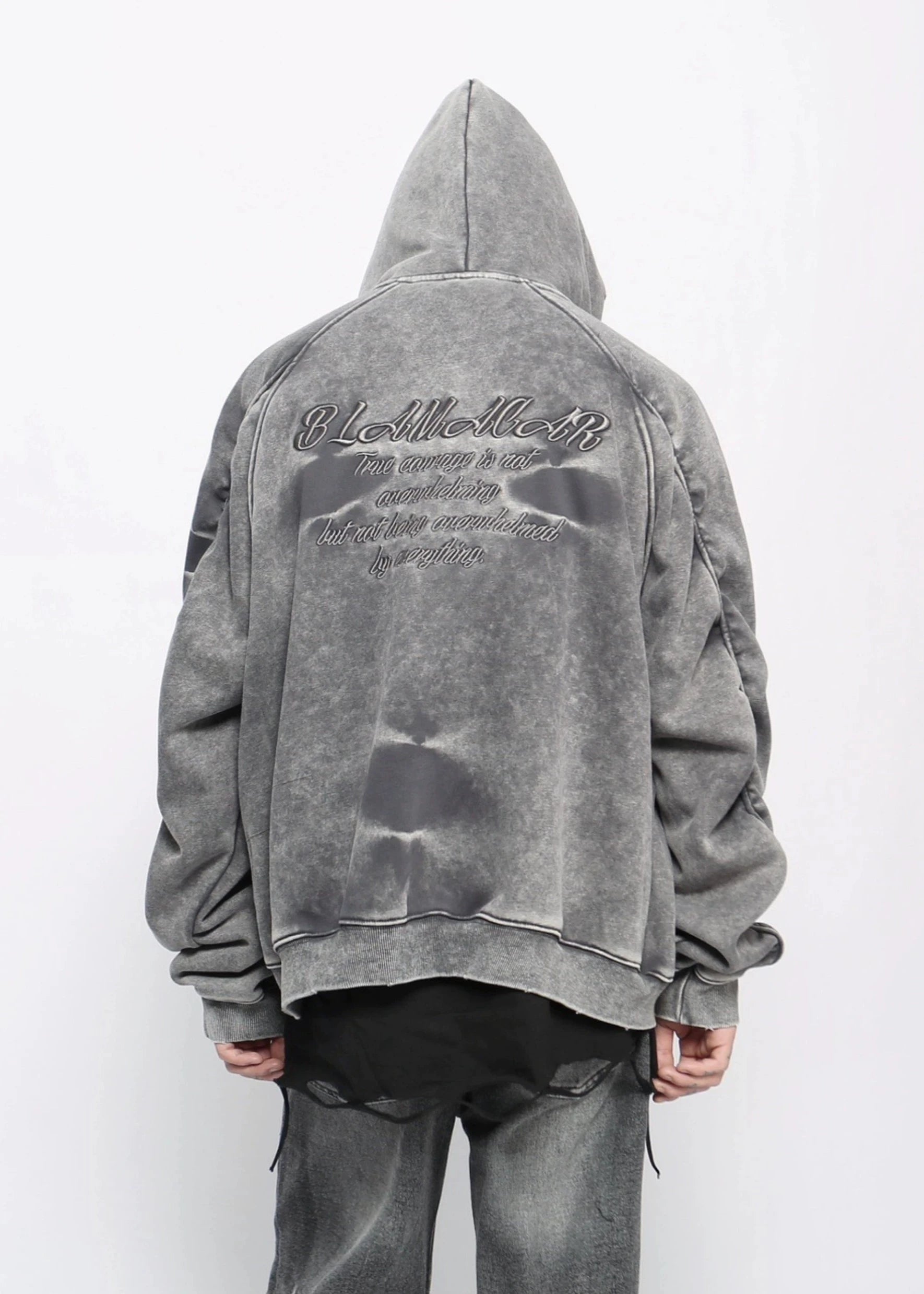 back letter washed hoodie gm16348