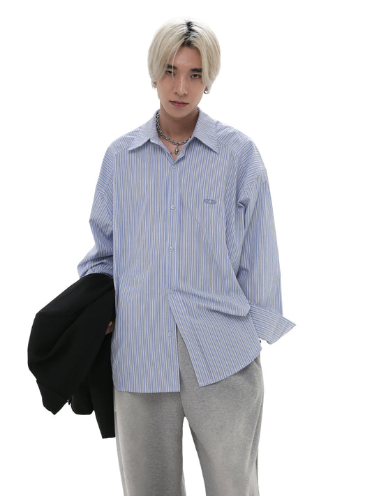 striped casual long-sleeved shirts gm15372