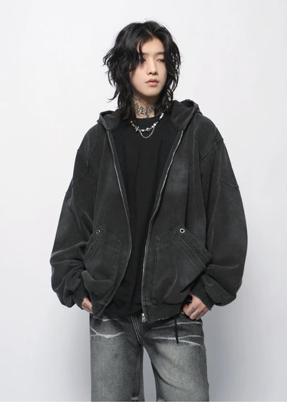 black washed hoodie gm16398