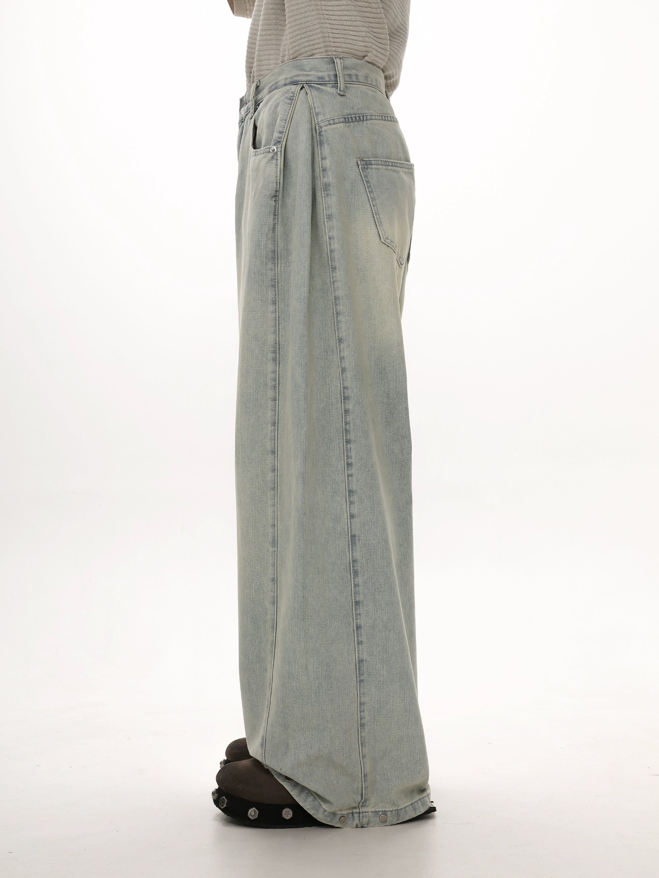 retro jeans wide-leg denim gm15286