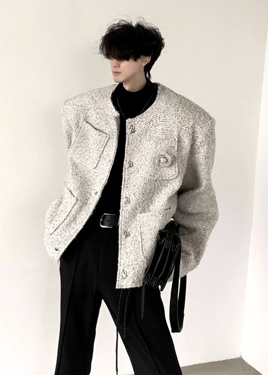 tweed rose brooch jacket gm16331