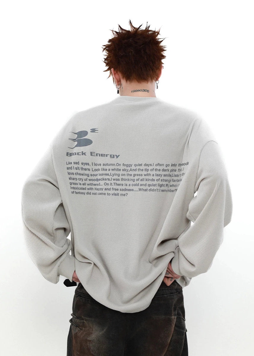 back letter printed shirt gm15787