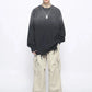 washed hem cut long T-shirt gm16120