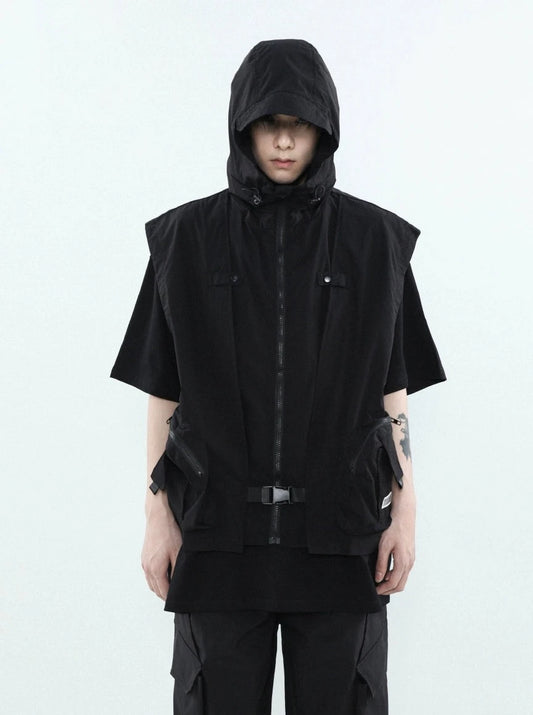 no sleeve hood vest gm15270