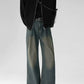 straight-leg floor-length mopping pants gm15381