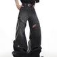 hollow loose straight denim gm15344