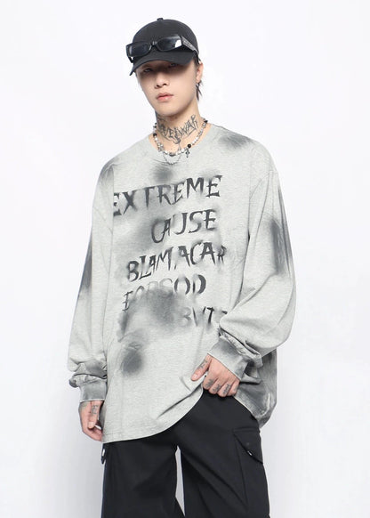 spray-painted blurred T-shirt gm16216